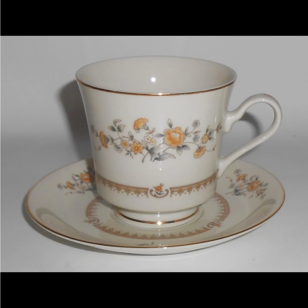 Mikasa Ivory China Peony Rose Gold M2003 2 Cups